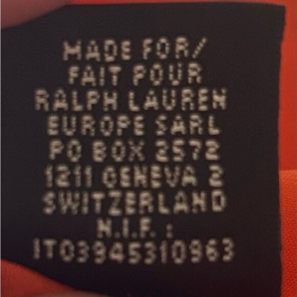 Ralph Lauren Black Label 100% Mulberry Silk Orange Button Up Top Size 2 525.00 - Picture 11 of 13